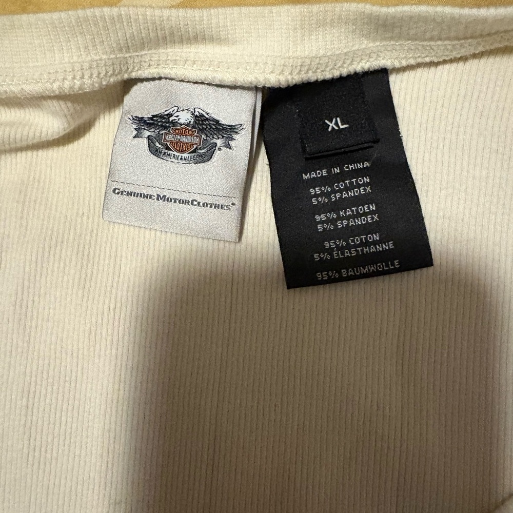 Harley-Davidson Cream Ribbed Shirt - Picture 3 of 4
